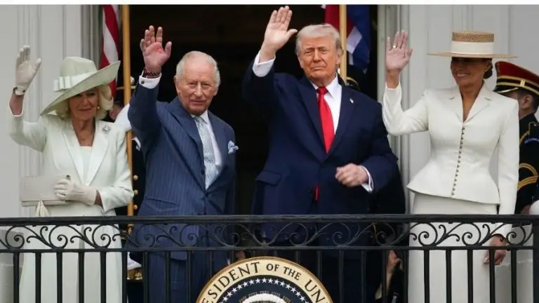 Los Trump reciben a Carlos III y Camila en una ceremonia de honor en la Casa Blanca