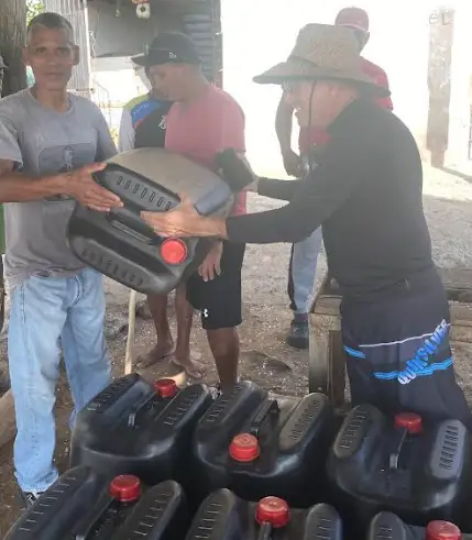 El alcalde del municipio Acosta, Froylan Merentes, desarrolló una jornada de trabajo junto a los trabajadores del mar del Conppa San Juan.