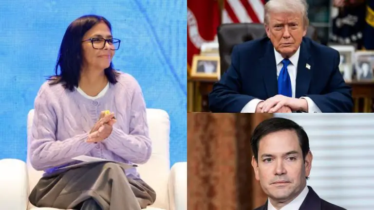 Delcy Rodríguez sostiene llamada con Trump y Rubio para coordinar apoyo a Venezuela