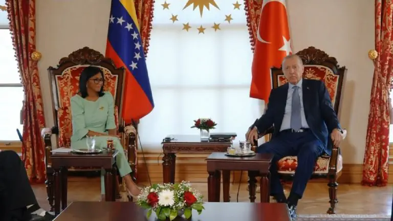 Delcy Rodríguez sostiene reunión de alto nivel con el presidente Erdogan