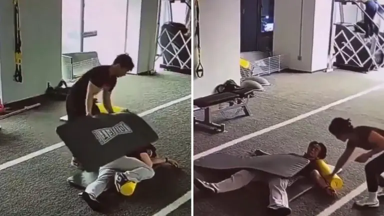 Va al gimnasio a entrenar y se queda dormido por más de 6 horas (VIDEO)