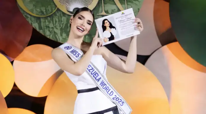 La modelo venezolana Mística Núñez, actual Miss Venezuela Mundo 2025, fue objeto de un reconocimiento oficial en la ciudad de Coro.