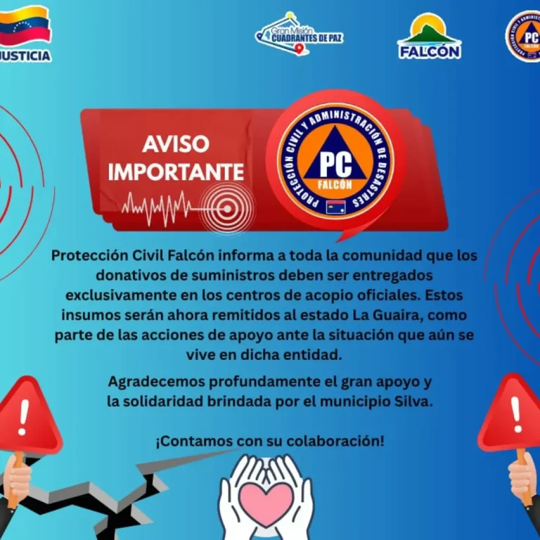 Comunicado | PC Falcón: Tucacas cuenta con el abastecimiento necesario