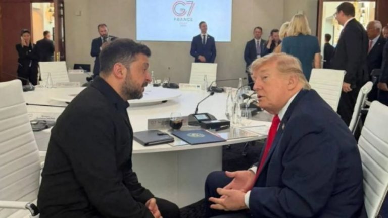 Trump mantiene una «muy buena reunión» con Zelenski en el marco del G7