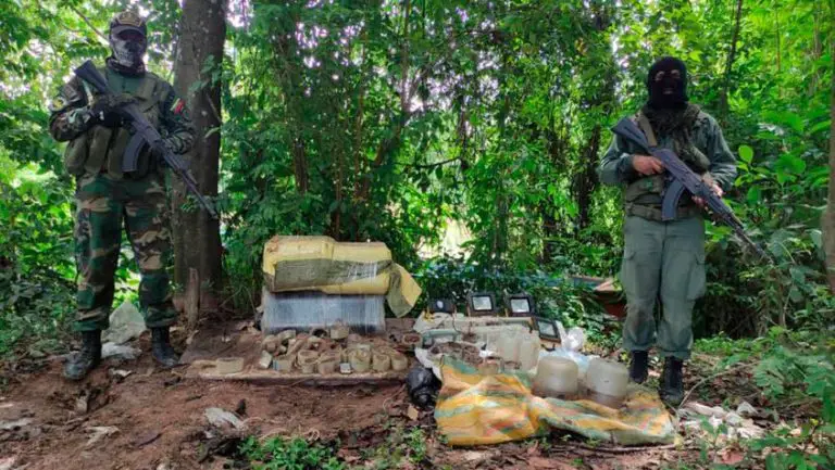 Incautan combustible y armamentos de Tancol a orillas del Catatumbo