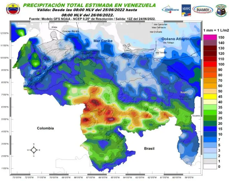 Inameh prevé este sábado lluvias en buena parte del país