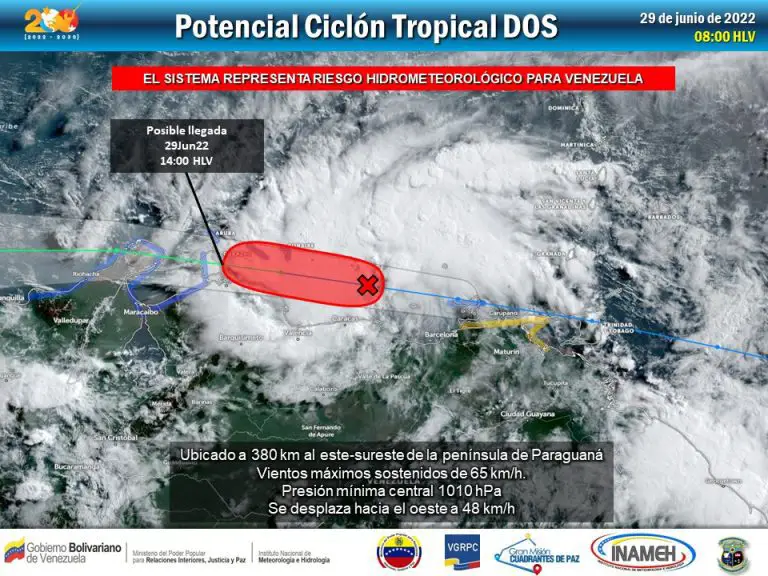 Ciclón tropical se debilitó a su paso por Trinidad y Tobago