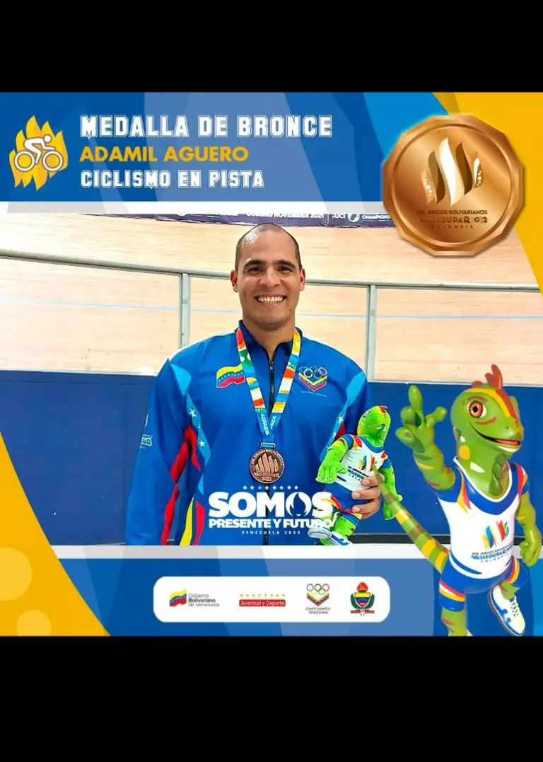 Adamir Agüero bronce en ciclismo de velocidad individual en los Bolivarianos de Valledupar