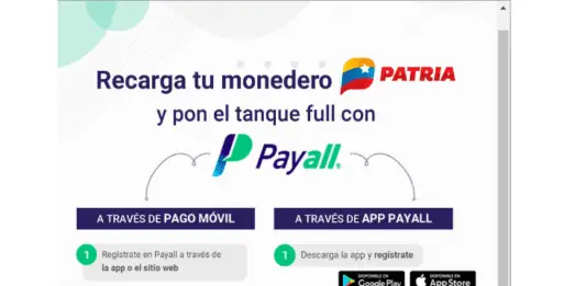 Payall, la plataforma para recargar a tu monedero Patria
