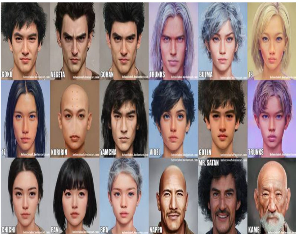 Personajes de 'Dragon Ball Z' en la vida real según IA