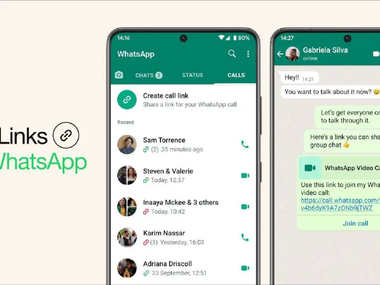 WhatsApp instala los enlaces de llamada