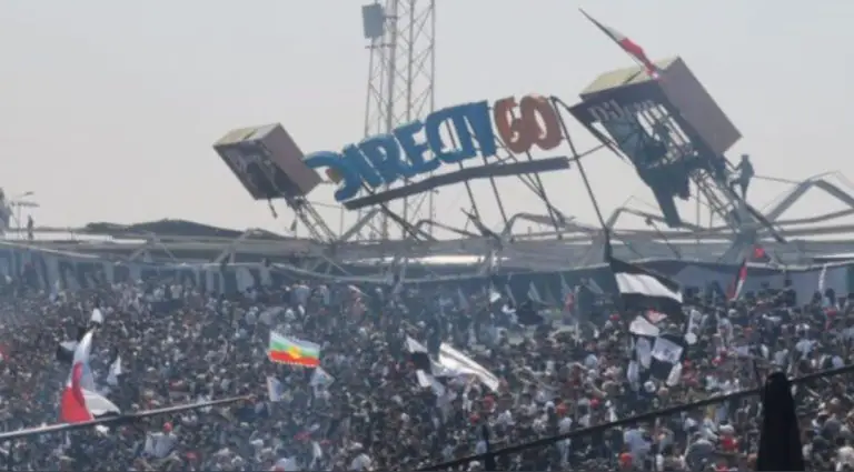 Video | Colapsó estructura del Monumental de Chile